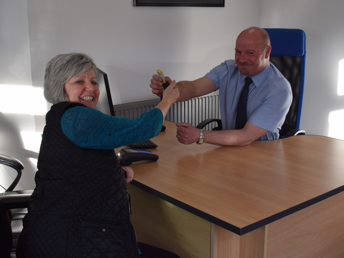 Happy Sell My Car Nottingham Customer after selling her Ford Fiesta